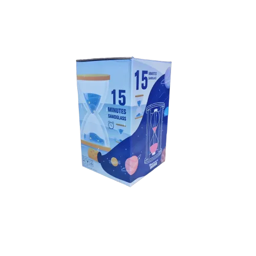 Песочные часы Часы песочные на 15 минут в дереве, фиолетовый песок 14,5х9х9 см (DN32213B)