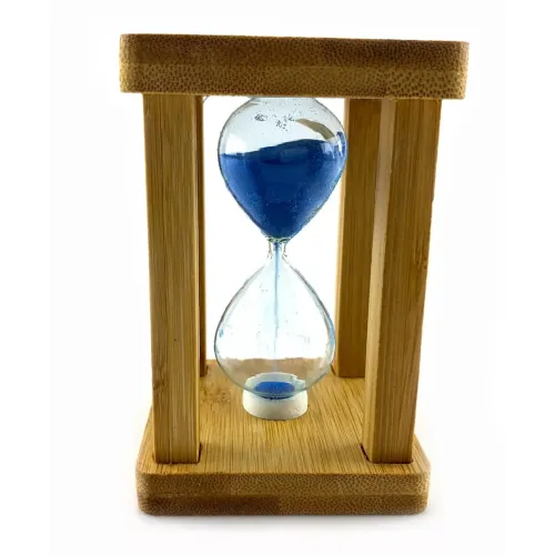 Песочные часы Часы песочные в бамбуке на 3 мин "Эйфелева башня" синий песок 9,5х6,5х6,5 см (DN29766A )