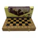Ігрові набори Ігровий набір 3 в 1 нарди, шахи, шашки DUKE дерево бамбук, картонна упаковка (38,7 х 38,7 х2, 3 cм) (DN36040)