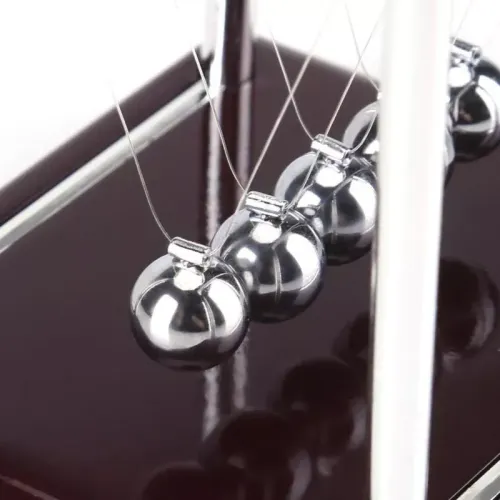 Приниматели решений и антистрессы Маятник Шары Ньютона антистресс инерционные (13,5х14х11,5 см)пластик, металл, коричневые (DN19376N)