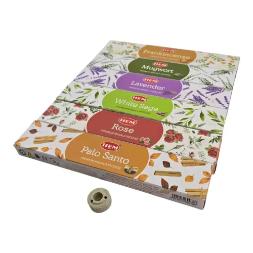 Набори пахощів Подарунковий набір 6 пахощів з підставкою HEM Universal Series Incense Gift Pack (DN36549)
