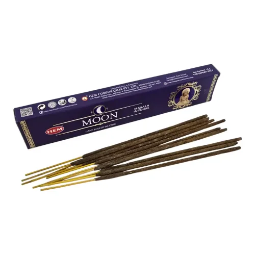 Набори пахощів Подарунковий набір пахощів з підставкою HEM Masala, 5 ароматів по 15 г: Moon, Rain Forest, Lavender, White Musk, Chandan (DN36528)