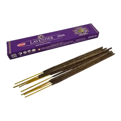 Набори пахощів Подарунковий набір пахощів з підставкою HEM Masala, 5 ароматів по 15 г: Moon, Rain Forest, Lavender, White Musk, Chandan (DN36528)