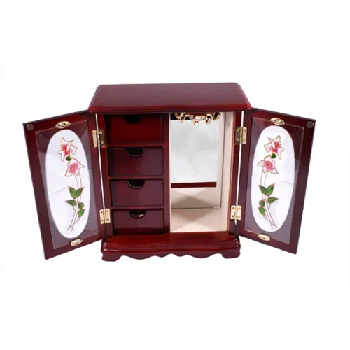 Скриньки, комодики, шафки Шафка-скринька під прикраси King Wood, вишня (JF-K5194C)