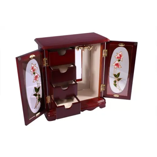 Скриньки, комодики, шафки Шафка-скринька під прикраси King Wood, вишня (JF-K5194C)