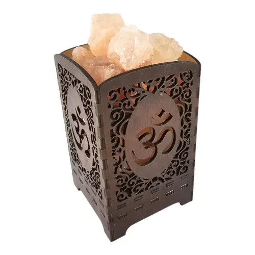 Соляные лампы и свечи Соляная лампа из гималайской соли "Сияющий ОМ" (21х10,8х10,8 см) (DN35122)