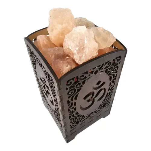 Соляные лампы и свечи Соляная лампа из гималайской соли "Сияющий ОМ" (21х10,8х10,8 см) (DN35122)