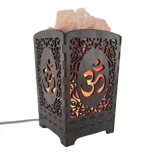 Соляные лампы и свечи Соляная лампа из гималайской соли "Сияющий ОМ" (21х10,8х10,8 см) (DN35122)