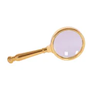 Універсальна лупа з ручкою, пластик, золотистий, кратність 3Х d-8,5 см h-17,5 см (DN29786) Універсальна лупа з ручкою, пластик, золотистий, кратність 3Х d-8,5 см h-17,5 см (DN29786)