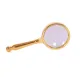 Компасы, лупы Универсальная лупа с ручкой, пластик, золотистый, кратность 3Х d-8,5 см h-17,5 см (DN29786)