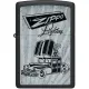 Бензинові запальнички Запальничка бензинова Zippo 218 Car Ad Design Чорно-сіра (48572)