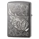 Бензиновые зажигалки Зажигалка бензиновая Zippo Filigree Flame and Wing Design Черная (29881)