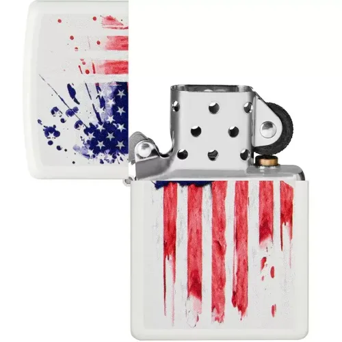 Бензиновые зажигалки Зажигалка бензиновая Zippo US Flag Design Белая (49783)