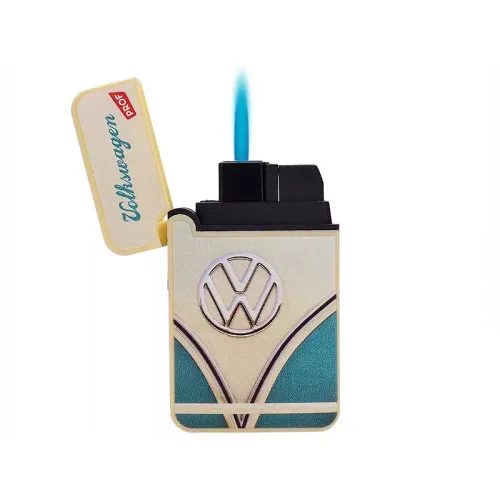 Бензинові запальнички Запальничка газова п'єзо турбо Licences Prof VW Smart Різнокольорова (40610121)