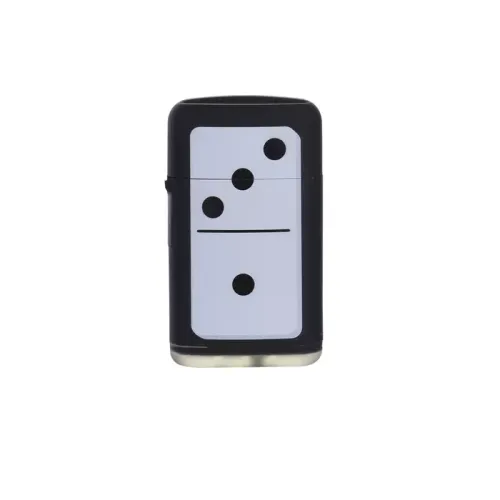 Газові запальнички Запальничка багаторазова газова турбо Prof Domino пластик, чорна (40804676)