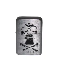 Зажигалка бензиновая STAR SKULL Серебристая (28113STAR)