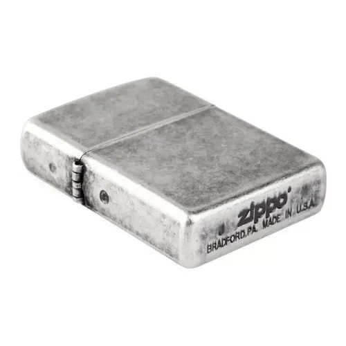 Бензиновые зажигалки Зажигалка бензиновая Zippo Antique Silver Plate старинное "серебро" (121FB)