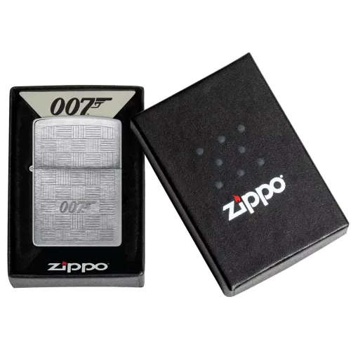 Бензинові запальнички Запальничка бензинова ZIPPO James Bond 007® Tuxedo, матовий хром (46853)