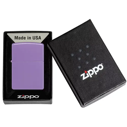 Бензинові запальнички Запальничка бензинова ZIPPO Reg Smoky Lavender Matte, лавандова (46681)