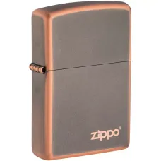 Запальничка бензинова Zippo Rustic Bronze Lasered Zippo Logo, мідний (49839 ZL)