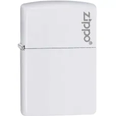 Зажигалка бензиновая ZIPPO Wite Matte Logo белая с логотипом (214 ZL)