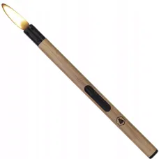 Запальничка газова п'єзо 21 см для розпалювання каміна, свічок, плити "Сірник" Laguiole, пластик, малюнок текстура дерева, коричнева (40411800)