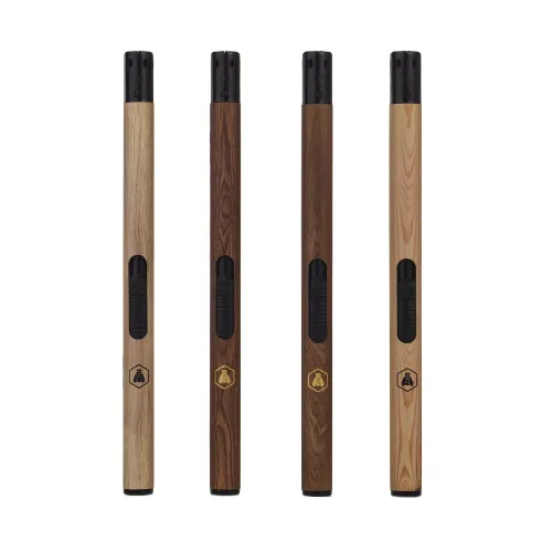 Газові запальнички Запальничка газова п'єзо 21 см для розпалювання каміна, свічок, плити "Сірник" Laguiole, пластик, малюнок текстура дерева, коричнева (40411800)