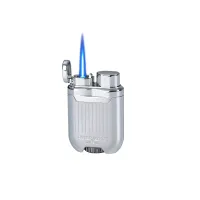 Запальничка газова турбо Silver Match Bucarest метал, регулювання полум'я, сріблясто-перлинна, подарункова коробка (40674376SL)