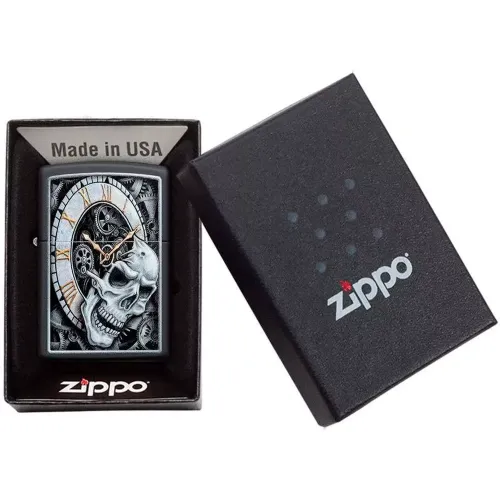 Бензинові запальнички Запальничка ZIPPO Skull Clock Design (29854)
