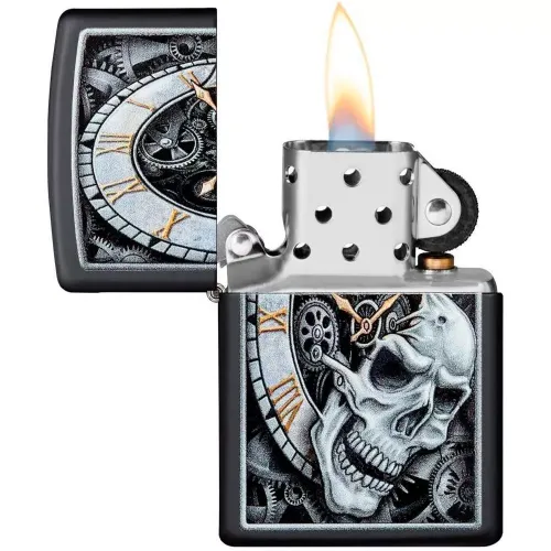 Бензинові запальнички Запальничка ZIPPO Skull Clock Design (29854)