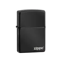 Бензинова запальничка Zippo Ebony W/Zippo Lasered Чорна (24756ZL)