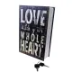 Книга-сейф "Love" (24,5х16х5,5 см) металл, пластик, разноцветная (DN32007M)