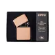 Зажигалка коллекционная бензиновая Zippo Solid Copper with Black Plated Insert ручная работа медь (48107)
