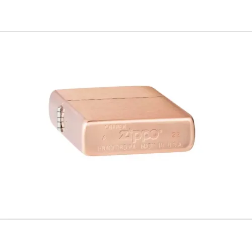Зажигалка коллекционная бензиновая Zippo Solid Copper with Black Plated Insert ручная работа медь (48107)
