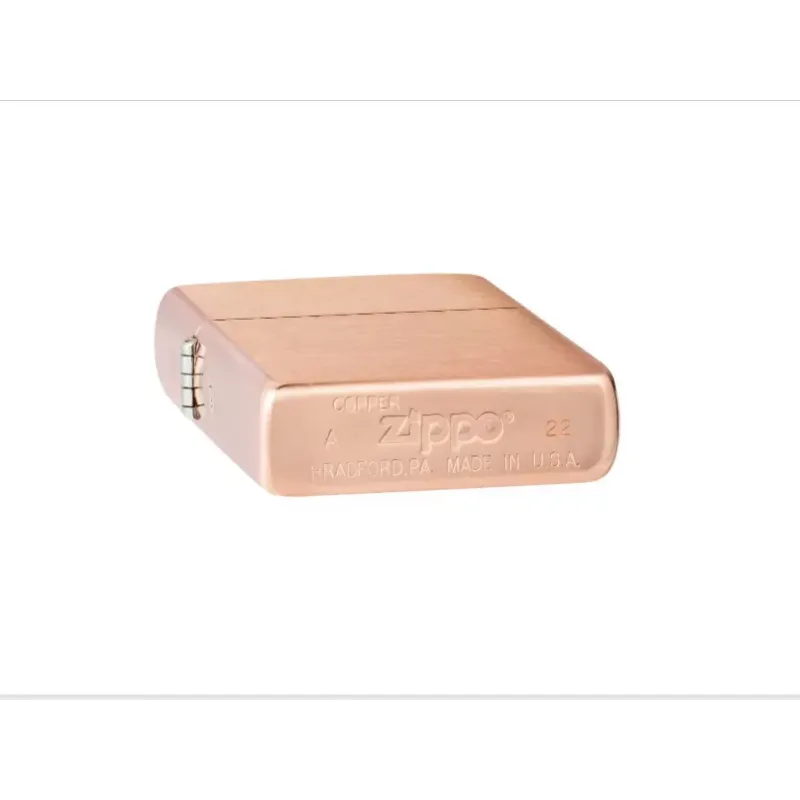 Зажигалка коллекционная бензиновая Zippo Solid Copper with Black Plated Insert ручная работа медь (48107)