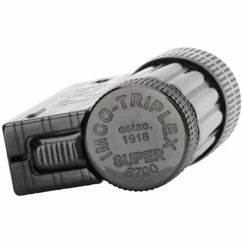 Зажигалка бензиновая IMCO Triplex Super 6700P Oil Brass gunmetal IMCO Logo Black черный хром (IM1800023)