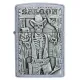 Зажигалка бензиновая ZIPPO Saloon Skull Emblem, матовый хром (49298)