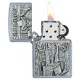 Зажигалка бензиновая ZIPPO Saloon Skull Emblem, матовый хром (49298)