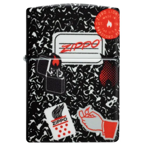 Зажигалка бензиновая ZIPPO Notebook Zippo Design , черный (46707)