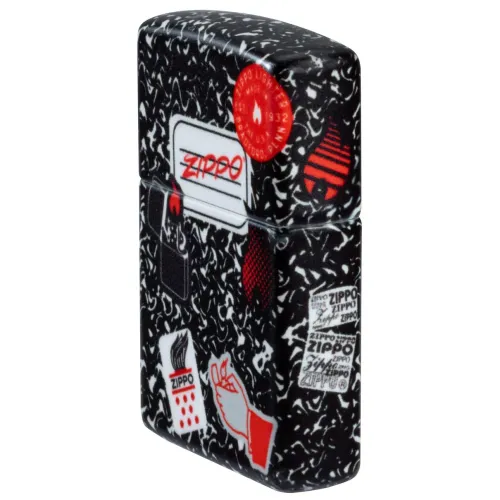Зажигалка бензиновая ZIPPO Notebook Zippo Design , черный (46707)