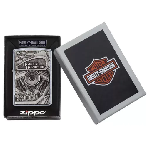 Зажигалка бензиновая Zippo 207 Harley-Davidson Motor Flag (29266)