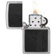 Зажигалка бензиновая ZIPPO Black Leather Emblem - Zippo Design, хром, кожа, черный (49919)