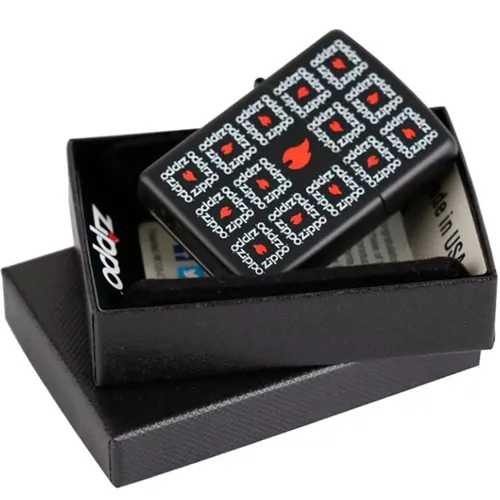 Зажигалка бензиновая ZIPPO Surround Boxes Black Matte (28667)