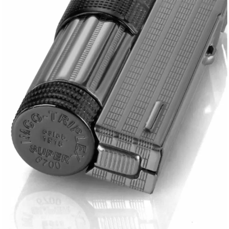Зажигалка бензиновая IMCO Super 6700 Triplex Oil chrome black Two Tone хром, черная (IM1800082)