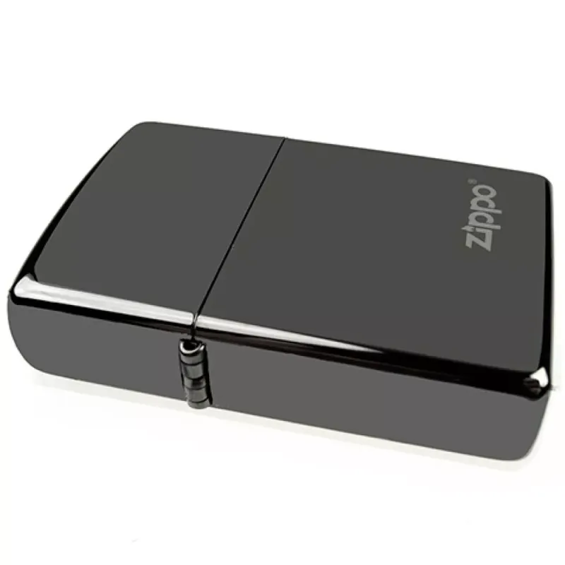 Запальничка Zippo CLASSIC BLACK ICE with logo чорний лід (150ZL)