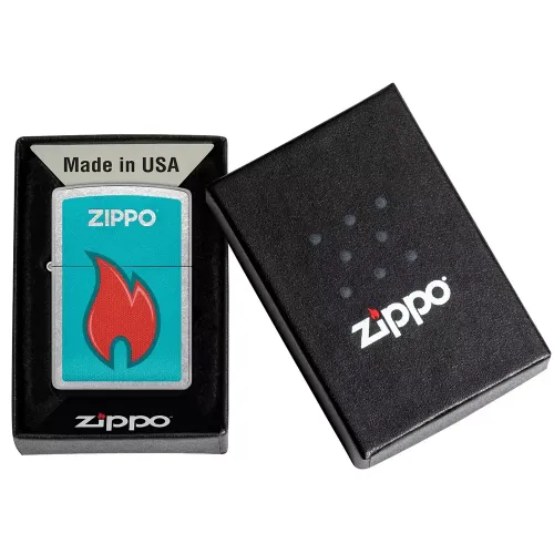 Зажигалка бензиновая Zippo 207 2022PFF Flame Design Серебристая (48495)
