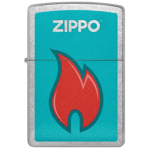 Зажигалка бензиновая Zippo 207 2022PFF Flame Design Серебристая (48495)