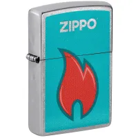 Зажигалка бензиновая Zippo 207 2022PFF Flame Design Серебристая (48495)