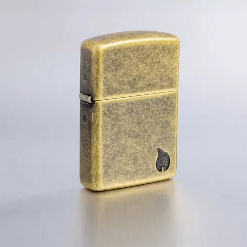 Зажигалка армированная бензиновая ZIPPO Armor® Antique Brass Design Series Flame, латунный (46400)