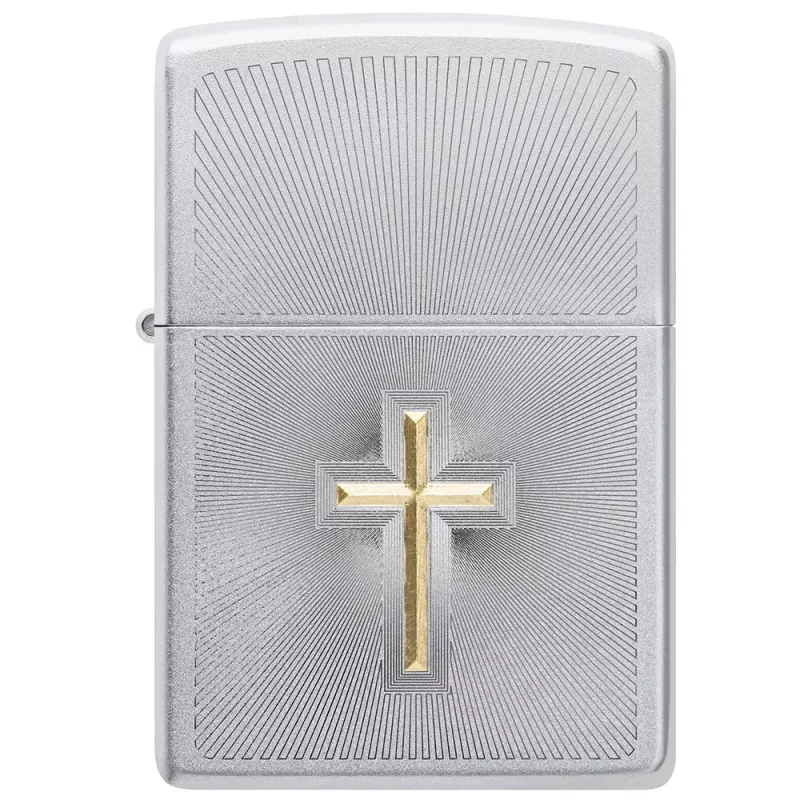 Зажигалка бензиновая Zippo 205 Cross Design Серебристая (48581)